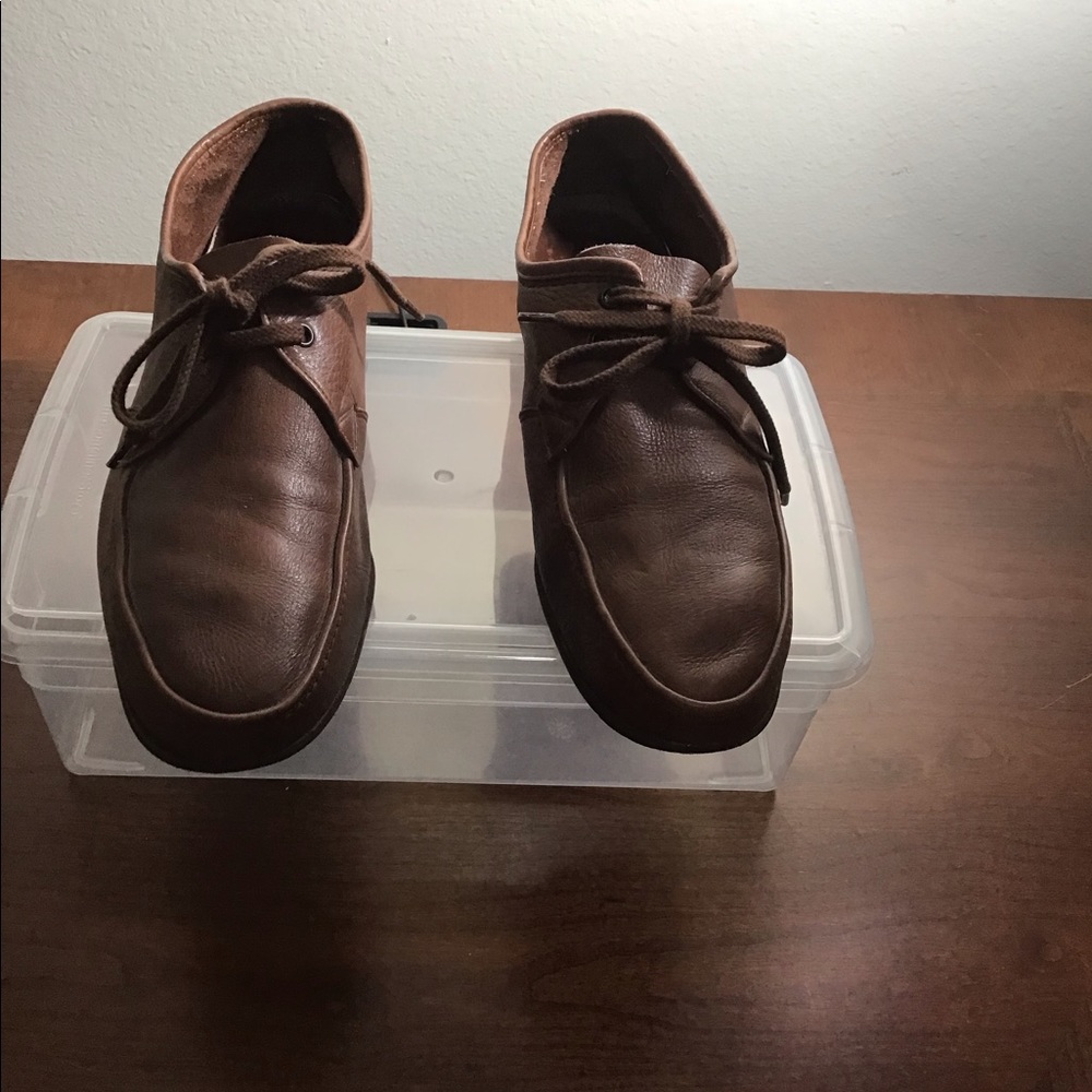 Men Bally Susie Mocassin Derby Shoe Brown Leather String Up.